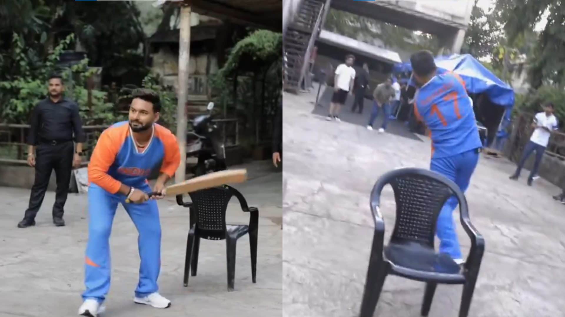 Rishabh Pant playing gully cricket shares special video on social media suggests new rules see