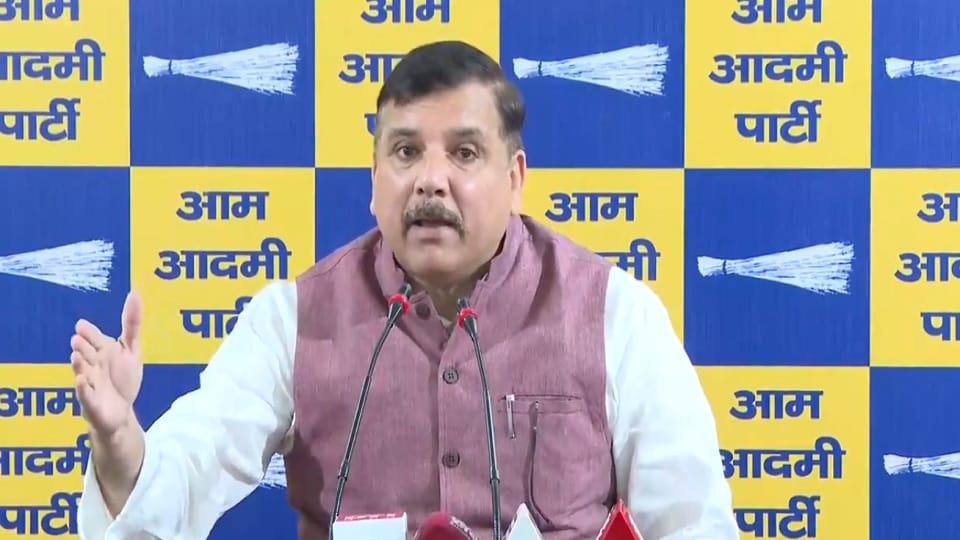 AAP MP Sanjay Singh said that LG is protecting those who sexually exploit women