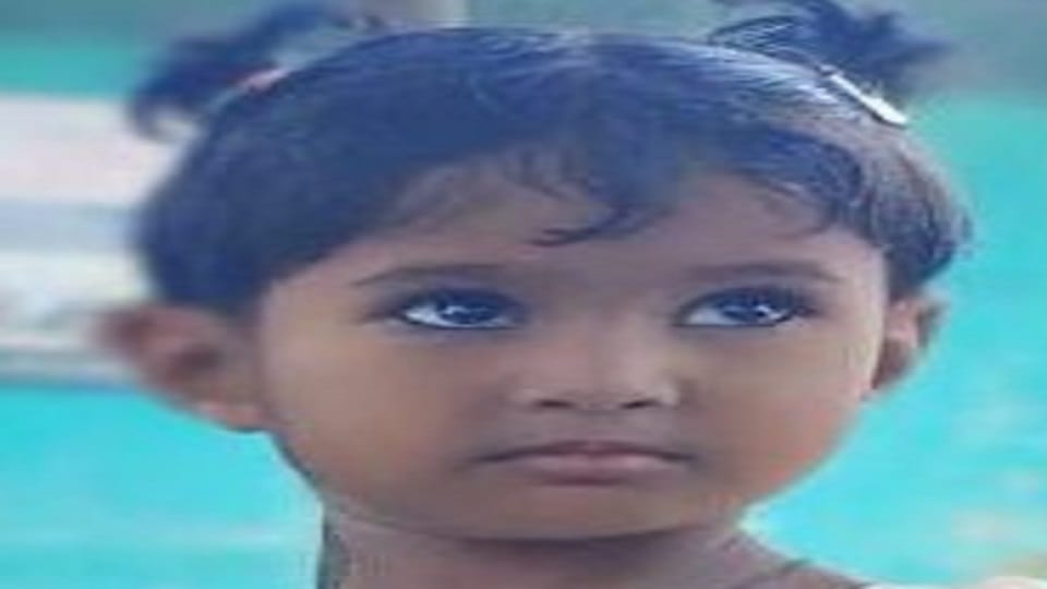 Four year old girl dies in road accident in sitarganj