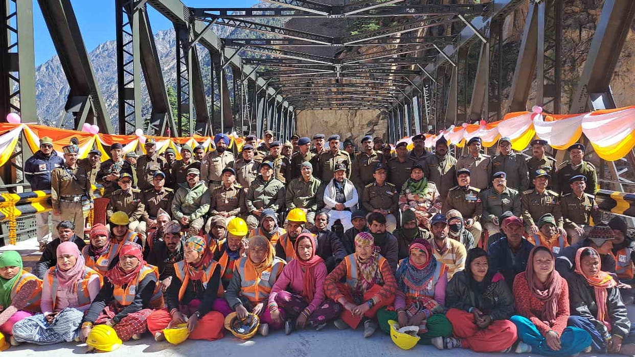 India-China border Nelang Valley constructed double lane steel girder bridge Karchha-1 dedicated to nation