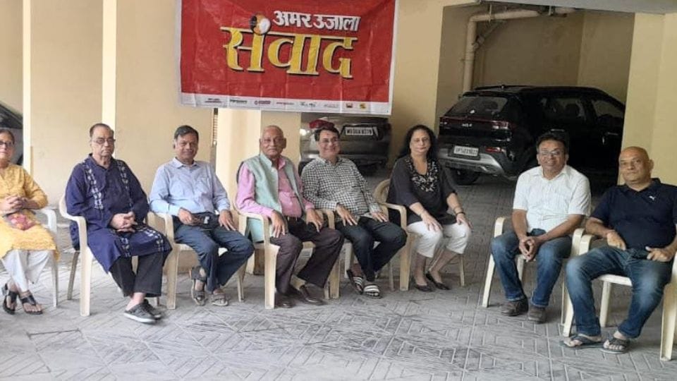Amar Ujala Samvad organized at Woodvery Tower Society premises, Faridabad