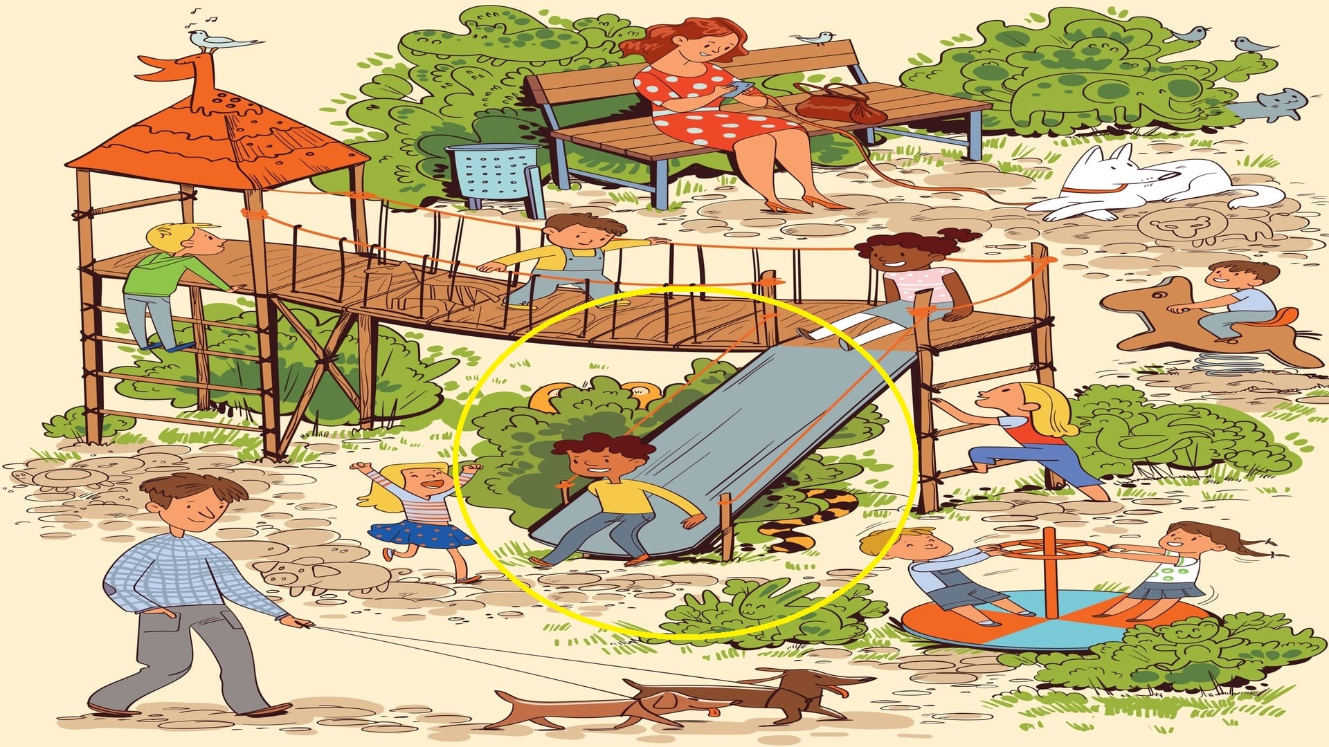 Optical illusion: Can you spot the tiger in this park in 9 seconds?