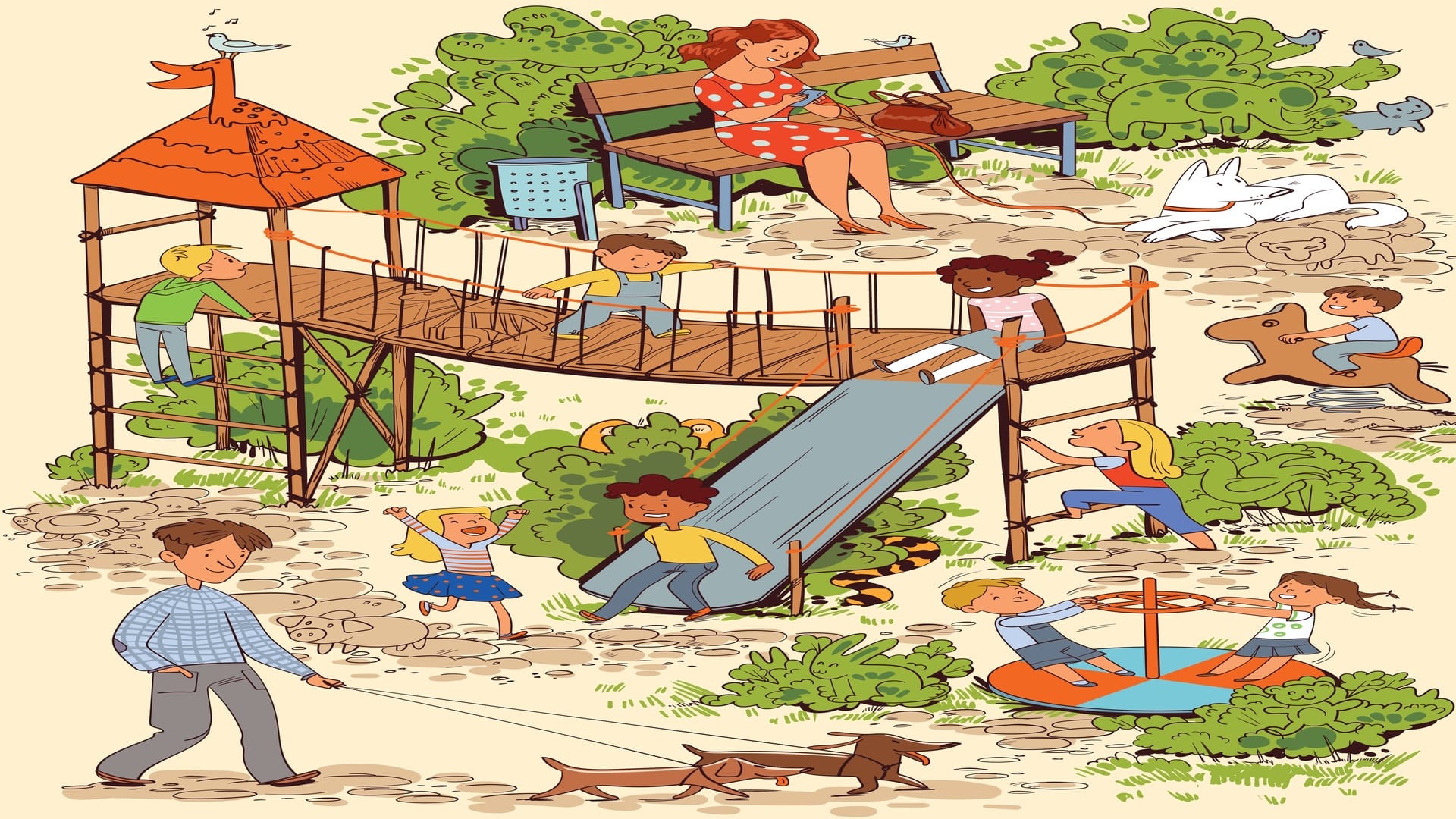 Optical illusion: Can you spot the tiger in this park in 9 seconds?