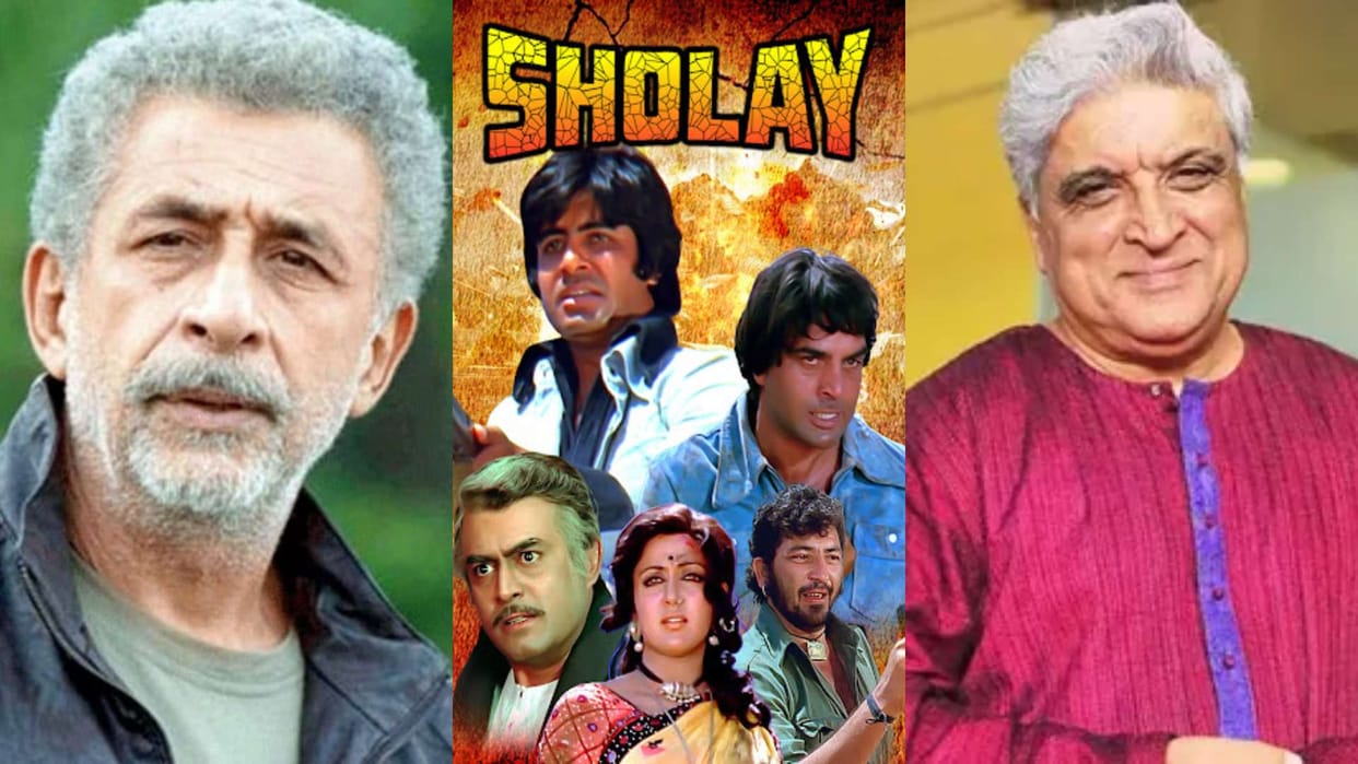 Naseeruddin Shah tells Javed Akhtar that Sholay copied Chaplin Eastwood films said Originality happens when