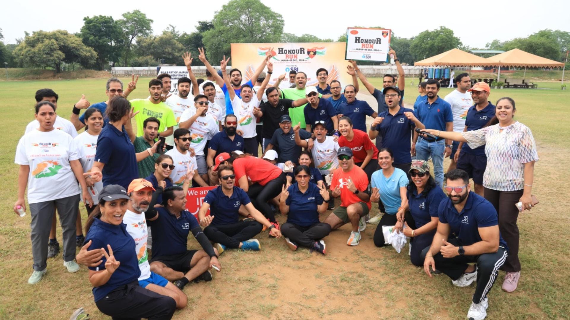 Army soldiers showed enthusiasm in the promo run based on the theme 'Ek Daud Knighton Ke Naam'