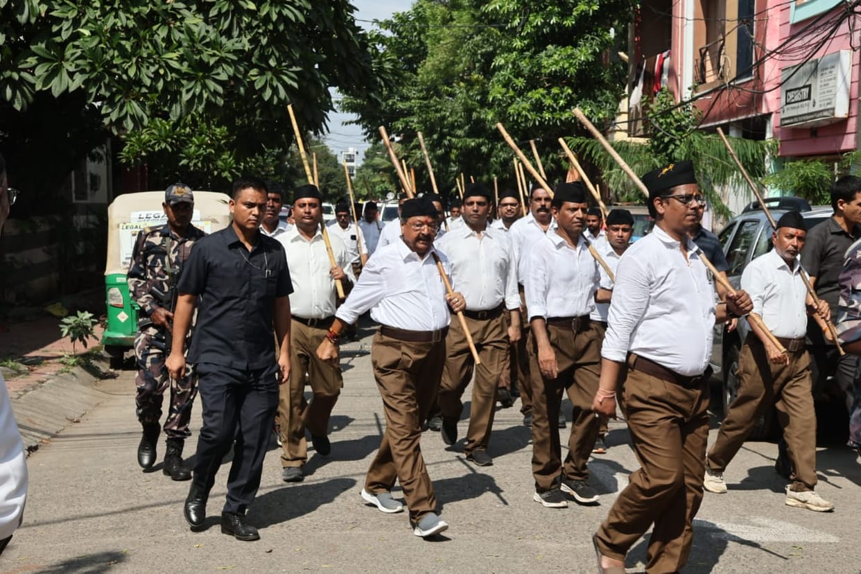 Indore: Path movements took place from more than 400 places in Indore, showing the discipline of RSS.