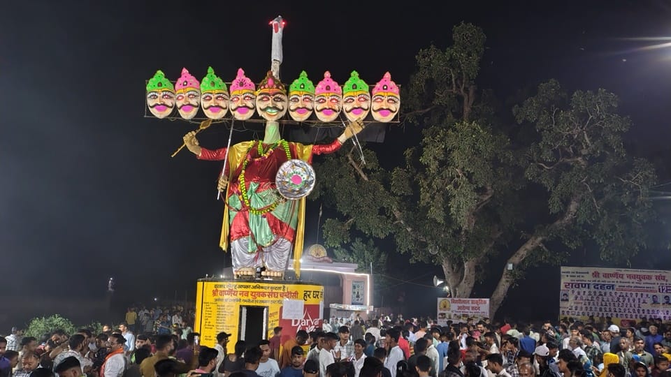 Photos of Sambhal district: Tirtha Kurukshetra burning of effigies of Ravana and Meghnad