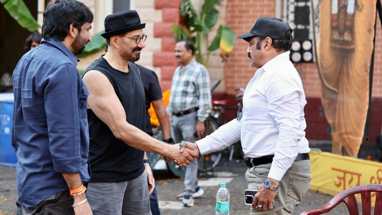 Sunny Deol meet with Nandamuri Balakrishna Garu on set of SDGM in hyderabad shared pics