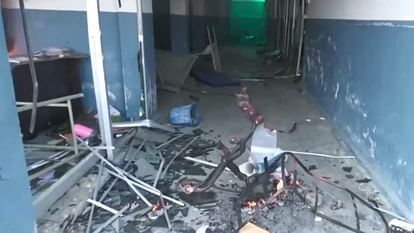 Bahraich Violence Fire Set at Motorcycle Showroom Violence Erupts Again in Bahraich