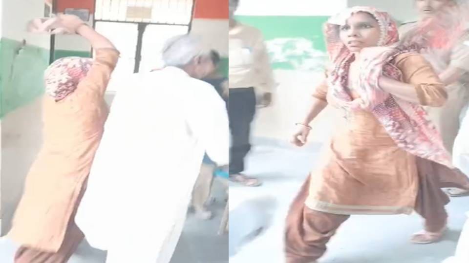 woman created ruckus in tehsil premises over will of house In Firozabad beat her husband and sister-in-law