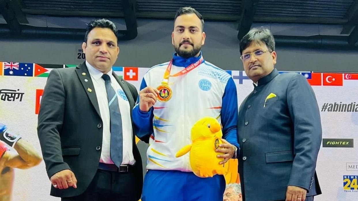 Asian Kick Boxing Championship Himachal Akhil Kumar wins gold in kick boxing Cambodia