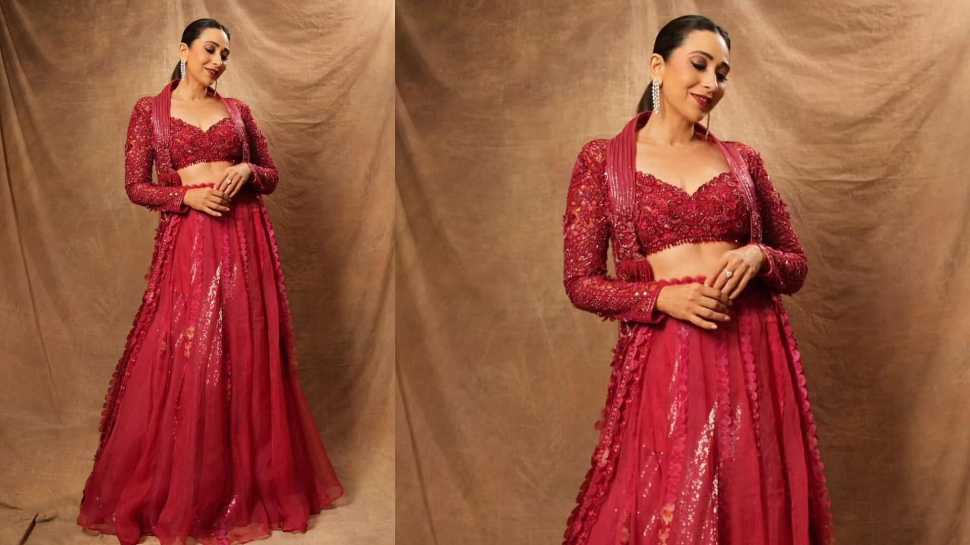 hairstyle with indo western dress for wedding