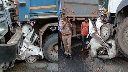 road accident in Kanpur: The car was cut for 40 minutes, then Pratik's hand was seen