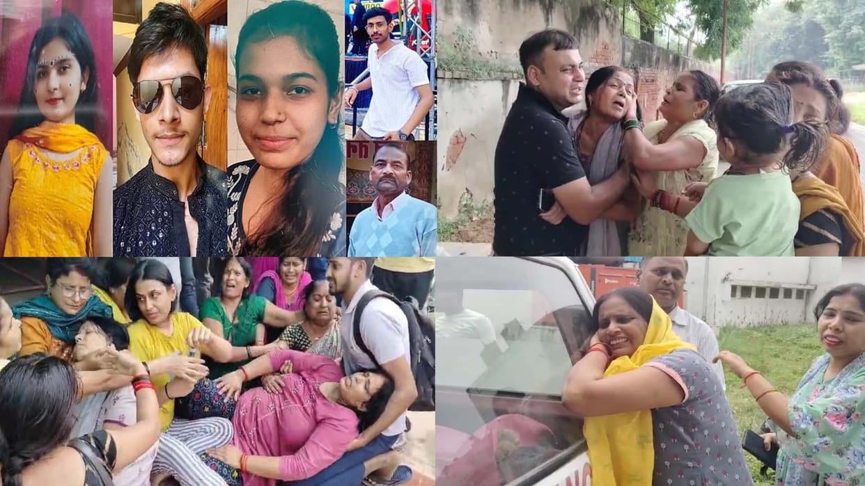 road accident in Kanpur: Screams of family members from mortuary to post mortem house