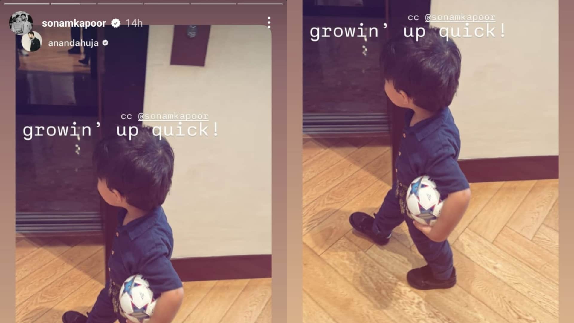 Sonam Kapoor shared her son vayu cute pictures husband anand ahuja said growin up quick