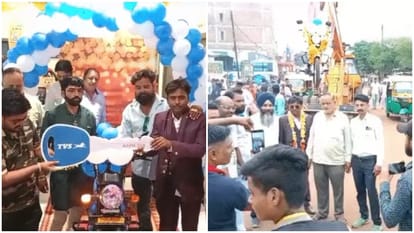 MP Shivpuri chaiwala Murarilal Kushwaha bought moped 20 thousand spent Rs 60 thousand on procession