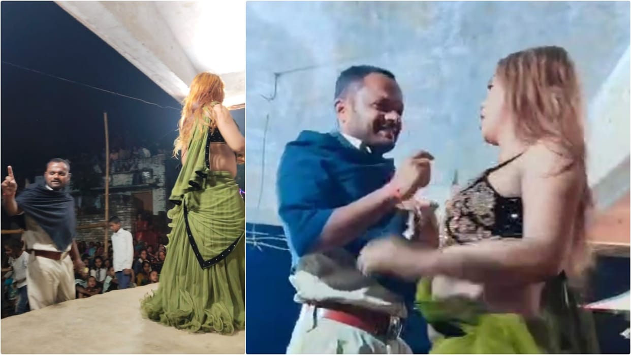 Sitamarhi: Chowkidar seen dancing with bar dancers in orchestra and wasting money, drunk despite liquor ban