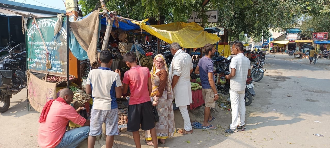 Police security on high mode in Bahraich.