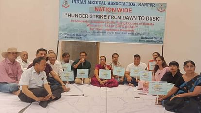 Doctors in IMA observed symbolic hunger strike for 12 hours in support of movement against Kolkata incident