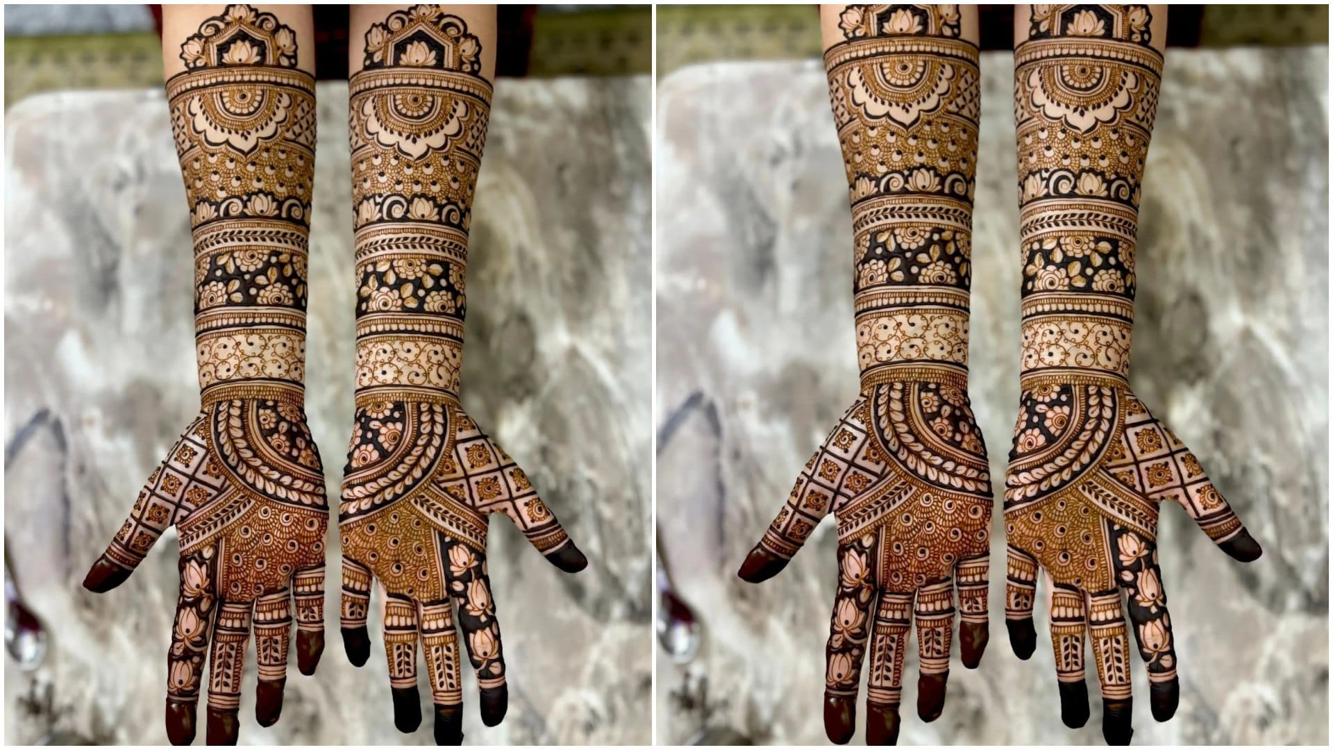Vat Savitri Vrat Mehndi Design 2025 image in Hd front and back hand mehndi design