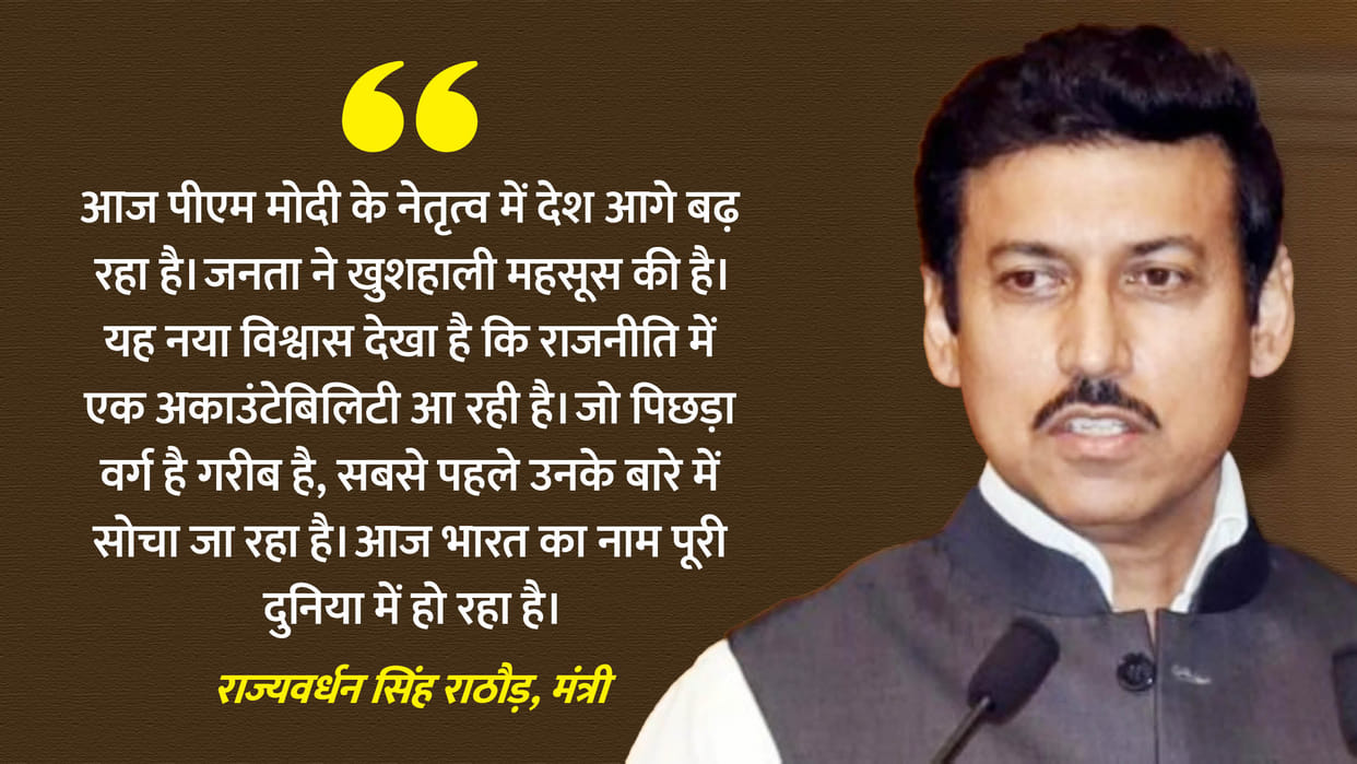 Minister Rajyavardhan Rathore gave his statement regarding the new districts