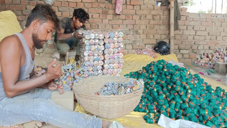 Fireworks factory and warehouse in middle of residential areas at gorakhpur see photos