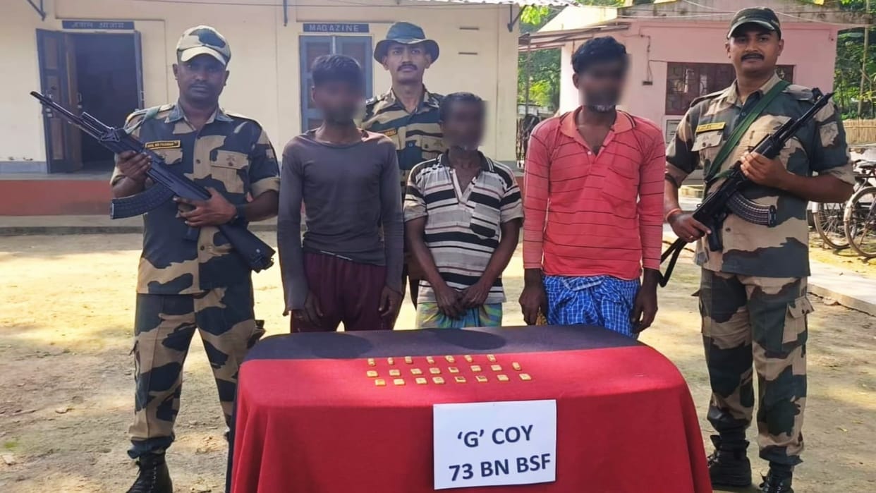 West Bengal: BSF foils gold smuggling three arrested with 2.75 kg gold worth Rs 1.98 crore