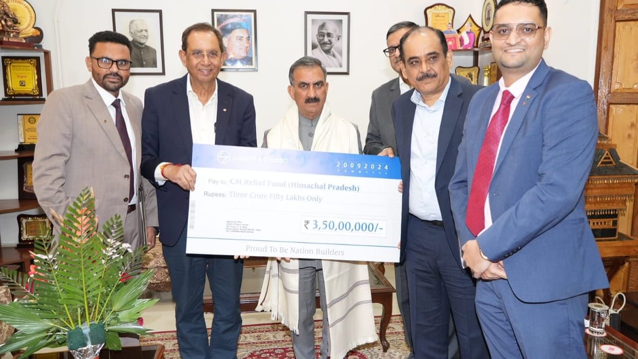 Himachal News L&T gave 3.5 crores to CM Relief Fund Chief Minister expressed gratitude