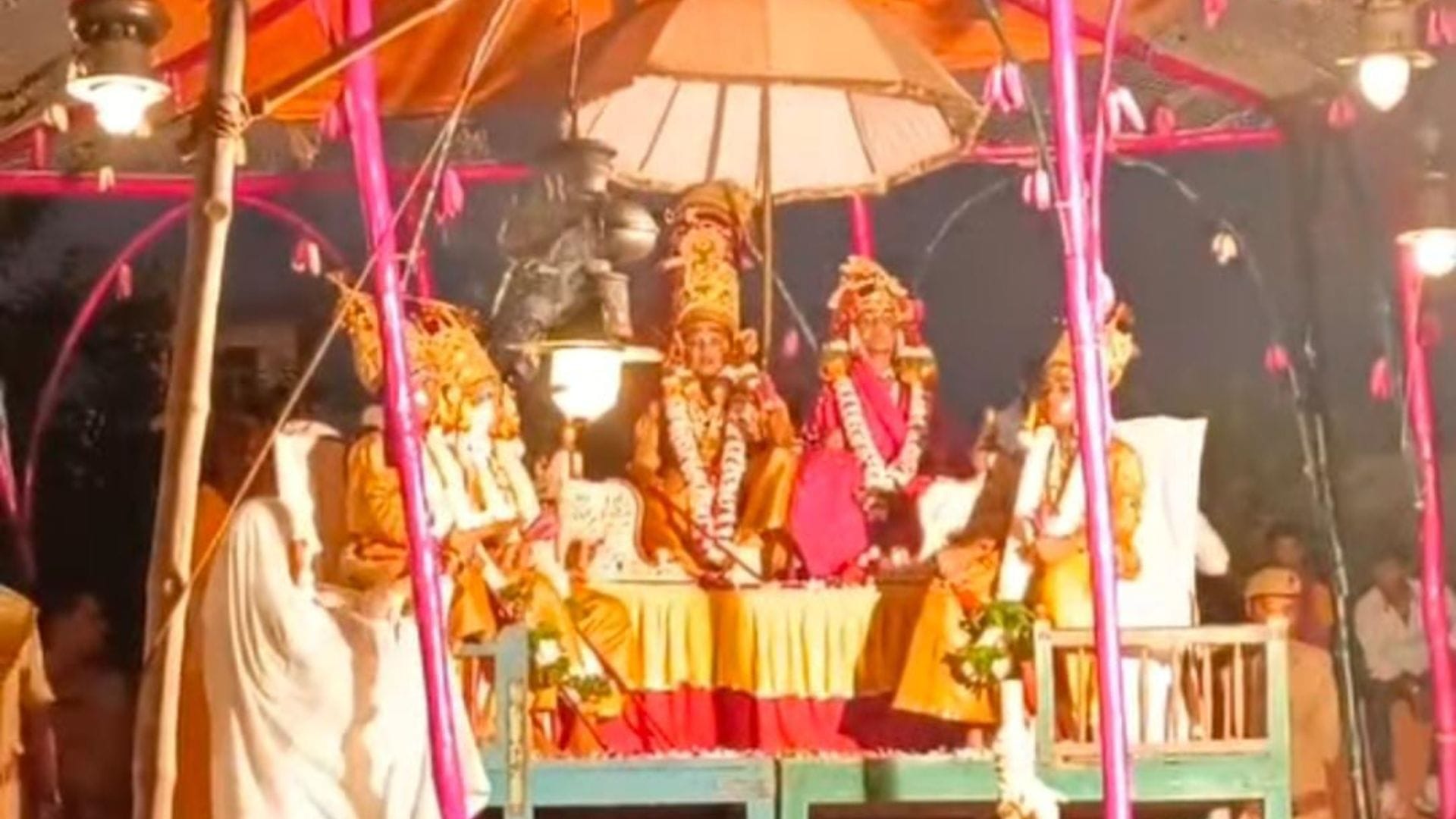 Ramnagar Ramlila morning aarti huge crowd gathered to see