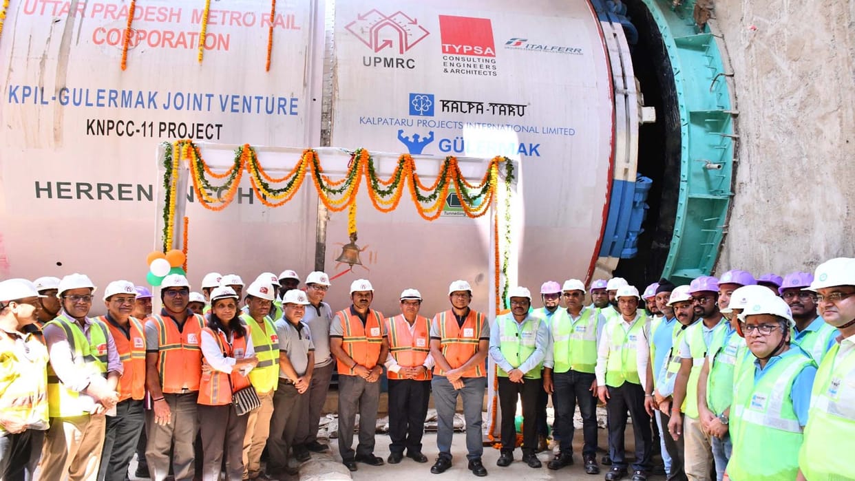 Kanpur: 5th TBS machine Gomti lowered in Metro's Corridor-2