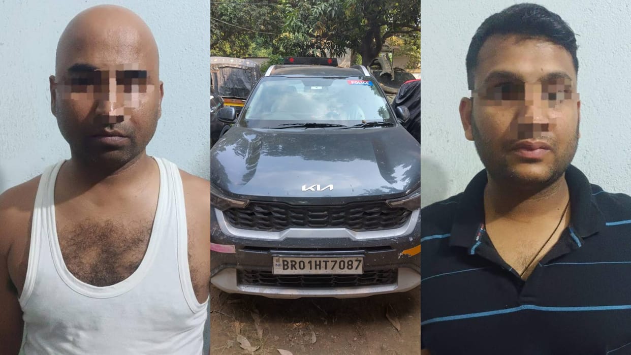 Bihar News Liquor recovered in police sticker vehicle of bihar police constable wife husband car