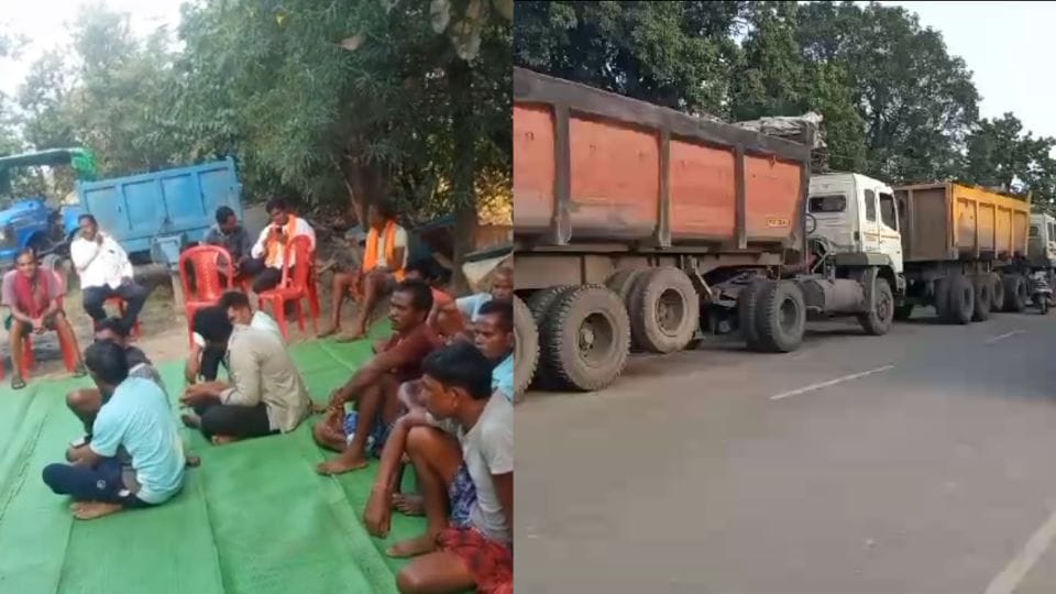 Two youths riding  bike returning home after seeing fair in Raigarh were hit by trailer