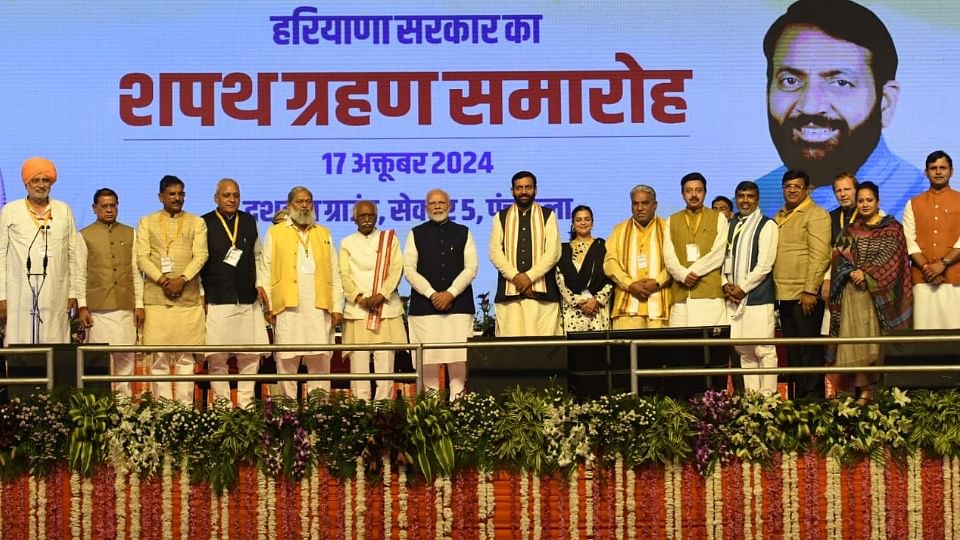 Haryana Cabinet CM Nayab saini and four ministers from GT belt