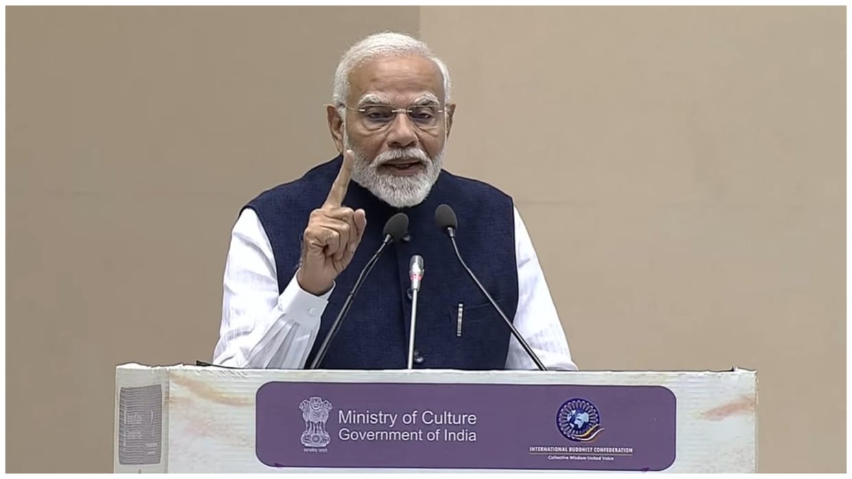 PM Modi participates in International Abhidhamma Divas Lord Buddha Pali Classical Language recognition updates
