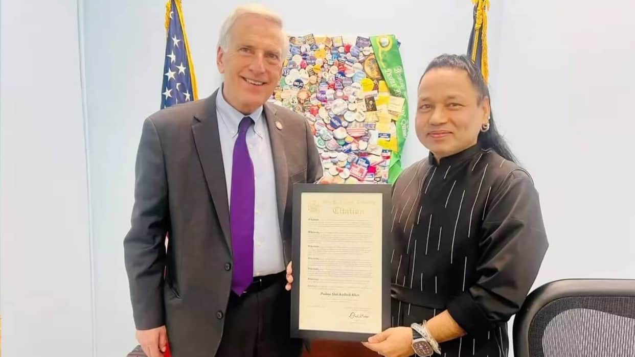 Padma Shri Kailash Kher got New York State Assembly Honor Promote Indian Folk Music Bharat utsav 2024 USA Tour