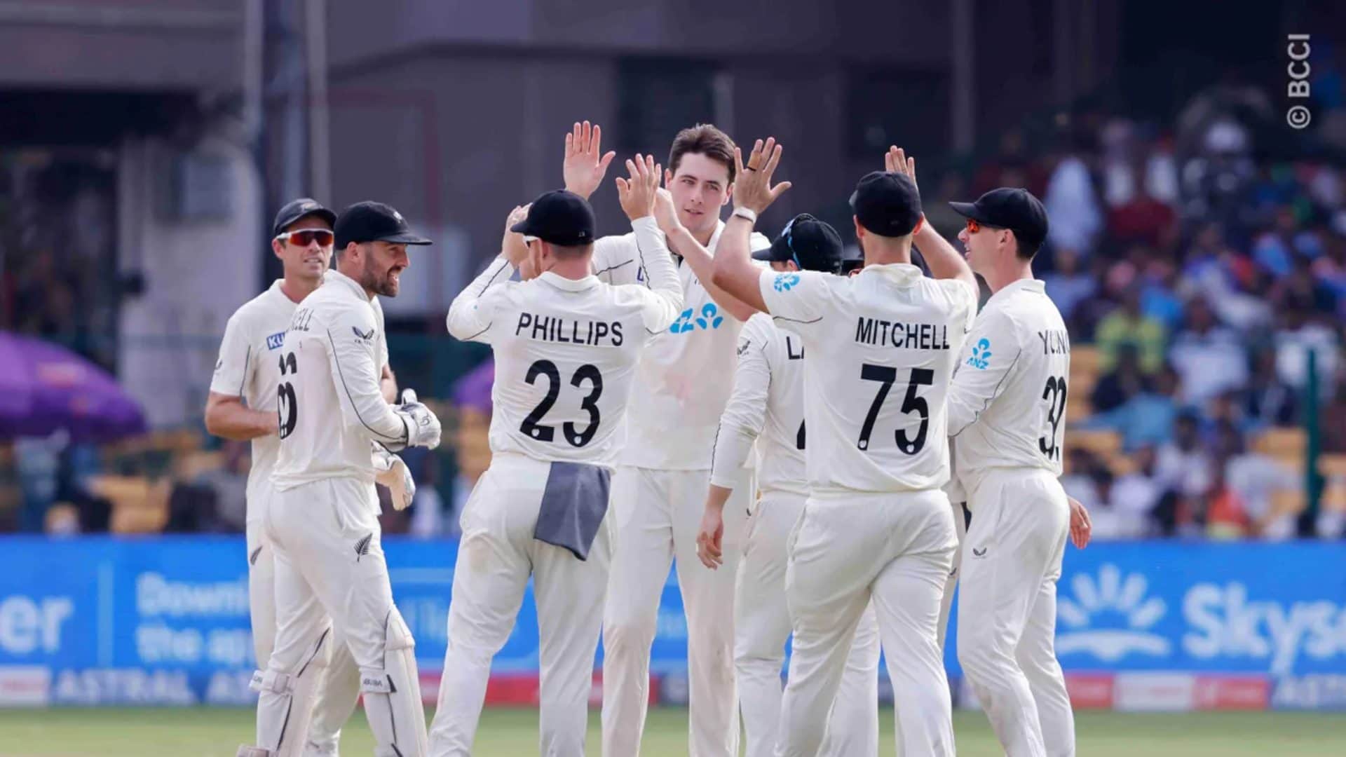 Mitchell Santner picked up his maiden five-wicket haul and finished with seven wickets against India