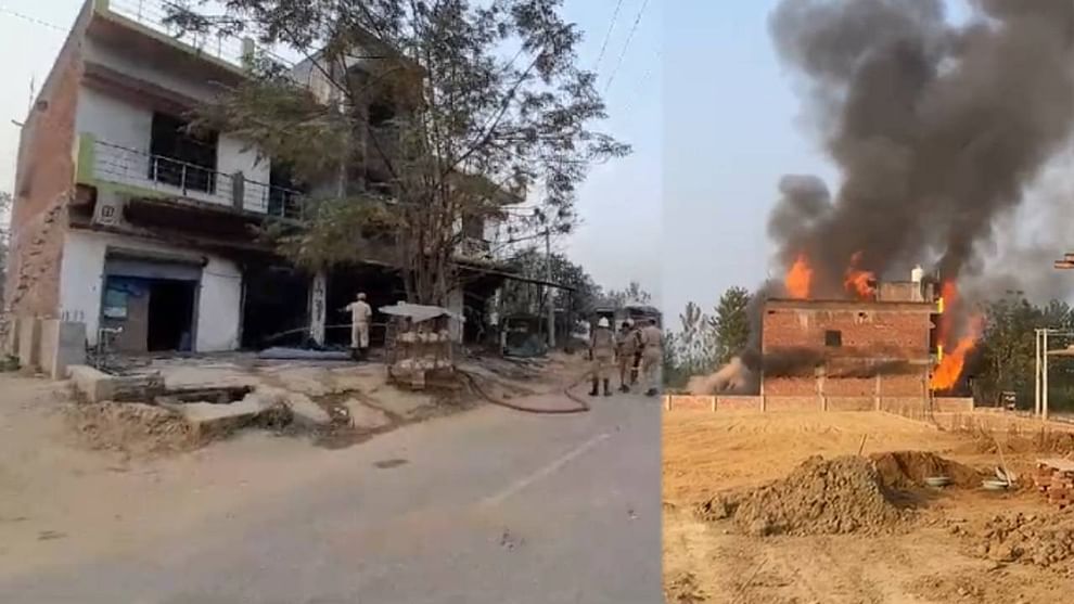 massive explosion in gas cylinder kept in house Deoband