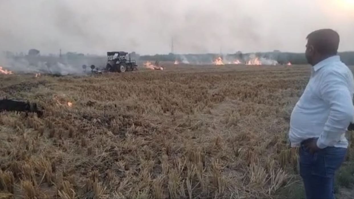 Kaithal: Six more new cases of stubble burning, 12 farmers will not be given MSP on crops