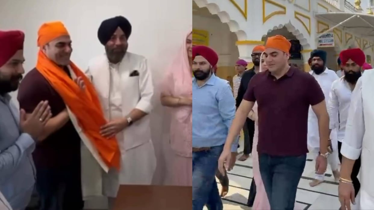 Arbaaz Khan Offers Prayers At Bangla Sahib in delhi with Bandaa Singh Chaudhary team doing seva at Gurudwara