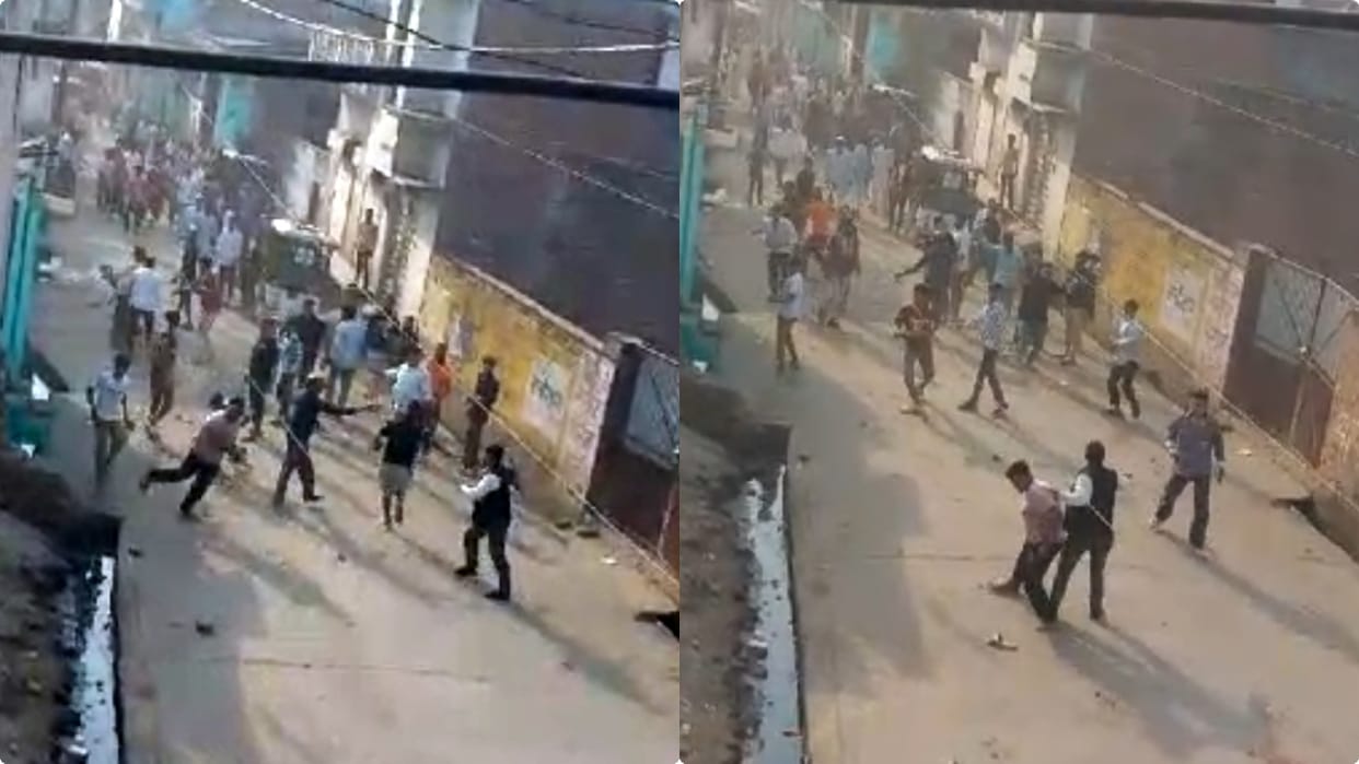 Fighting and stone pelting between drunkards in Bakarganj