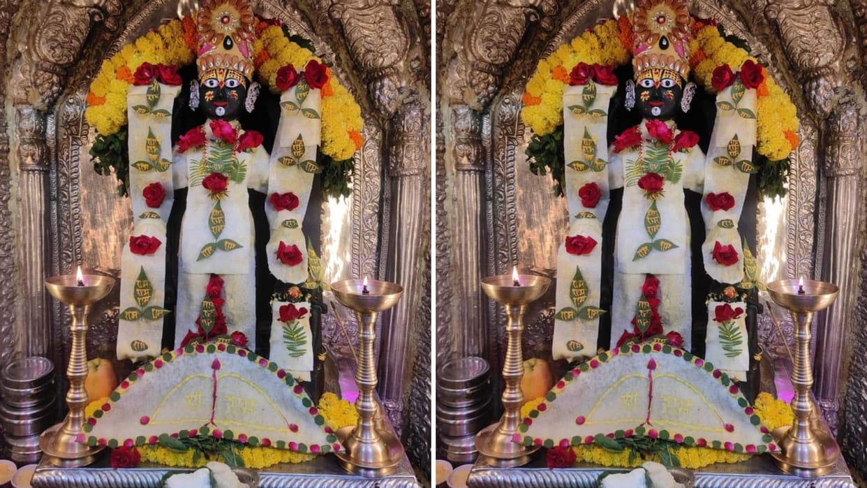 Devotees decorate Bindumadhav with cream and Panchameva day begins Mangala Aarti in Kartik