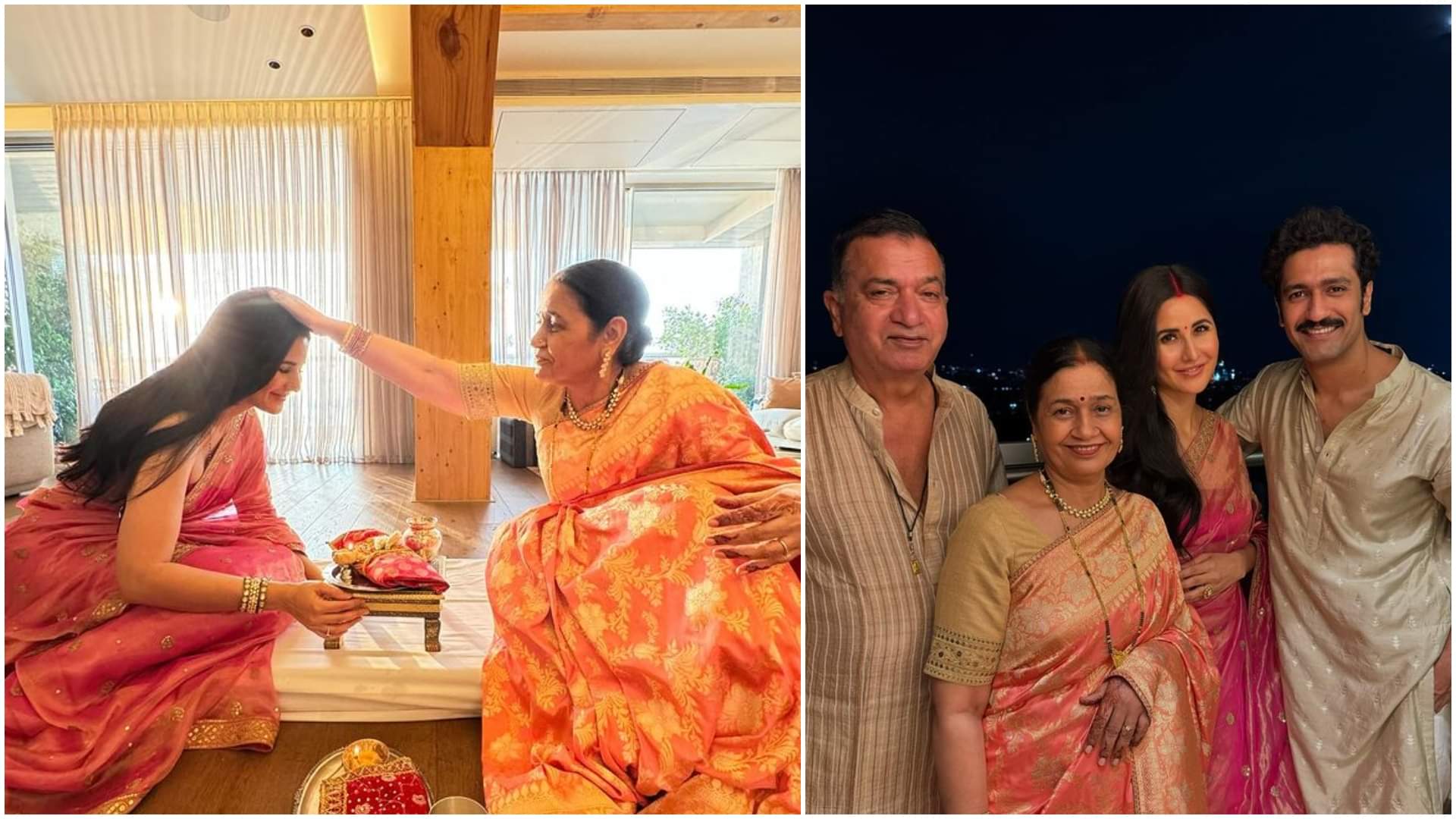 Bollywood Actress like Katrina Kaif Parineeti Chopra Mouni Roy shared pictures from Karwa Chauth celebration