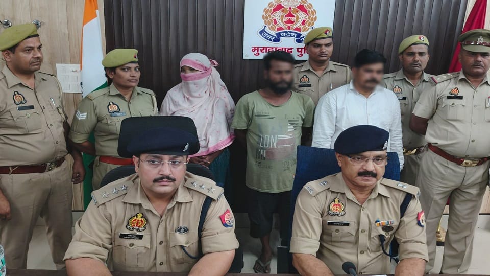 Moradabad: Maid kept stealing from SP leader house, got house ready selling goods, three people arrested