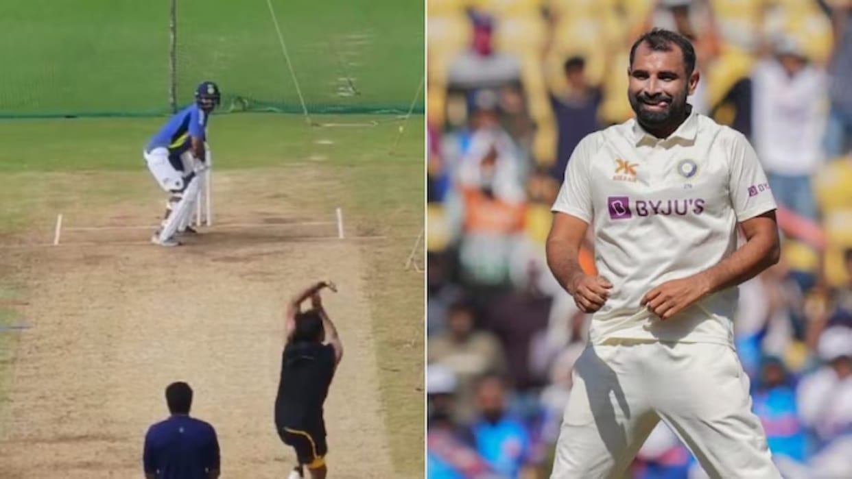 Mohammed shami practicing on nets with assistant coach abhishek nayar video goes viral