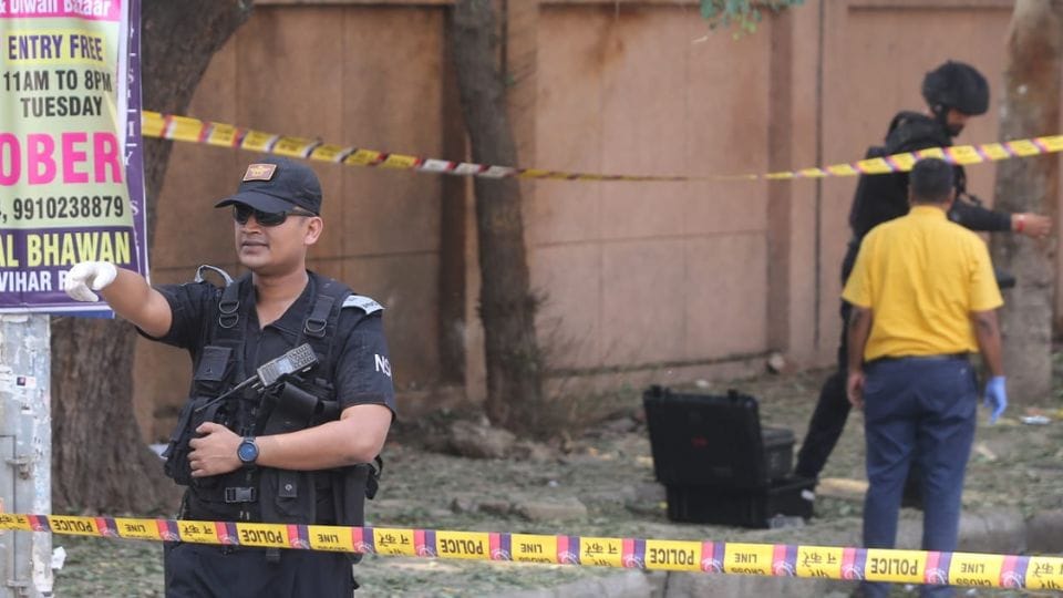Delhi Rohini Blast Update FIR has been lodged in case A hole in boundary wall of school caused by blast