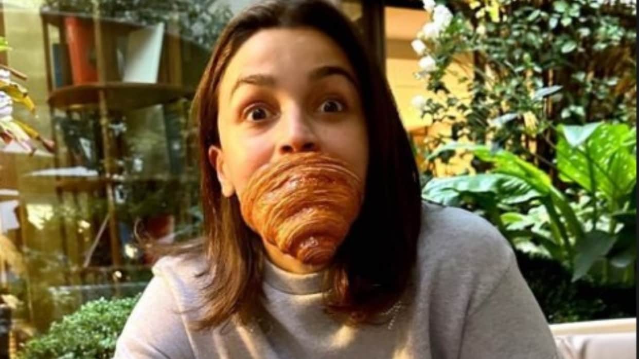 Alpha Actress Alia Bhatt shares Photo Enjoying A Croissant Calls its s Parisian Treat