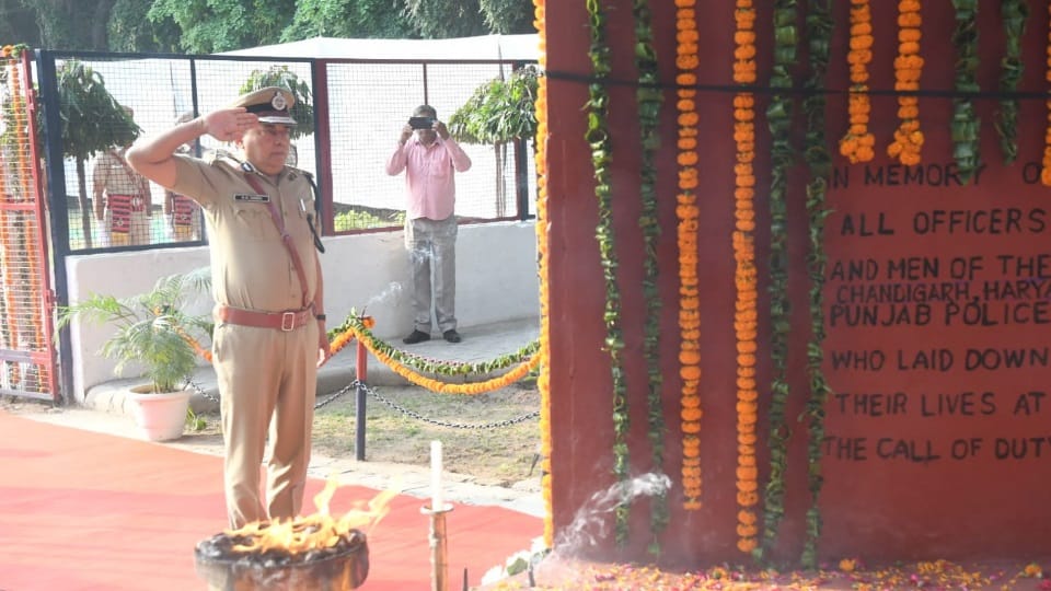 Police Memorial Day organized to pay tribute to martyrs in Chandigarh