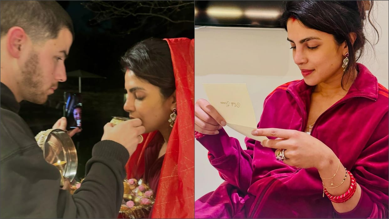Priyanka Chopra celebrated Karva Chauth for Nick Jonas husband gave her such a gift that the actress felt shy