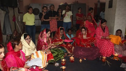 karwa chauth Saw the moon offered first arghya Shiva-Shiva moon worshipped in Gajakeshari Yoga