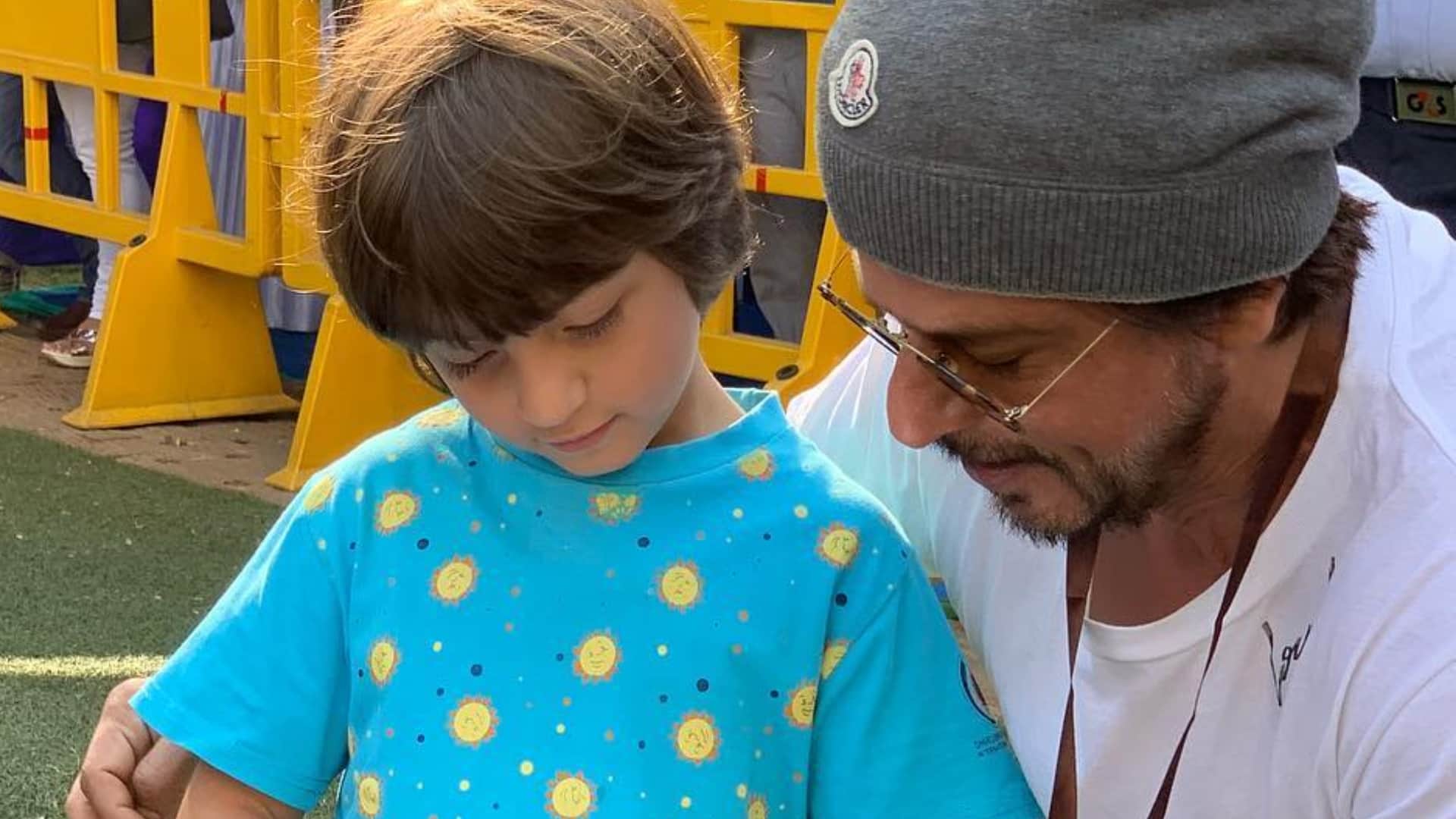 Shah Rukh Khan Son AbRam cute reaction when paparazzi says SRK Sir Ko Salaam Bolna goes viral on social media